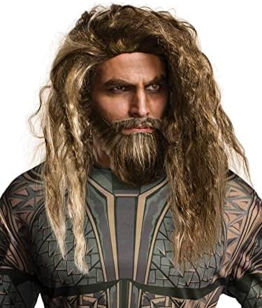 Rubies Official DC Justice League Aquaman Wig and Beard Set, Brown, One Size UK Halloween