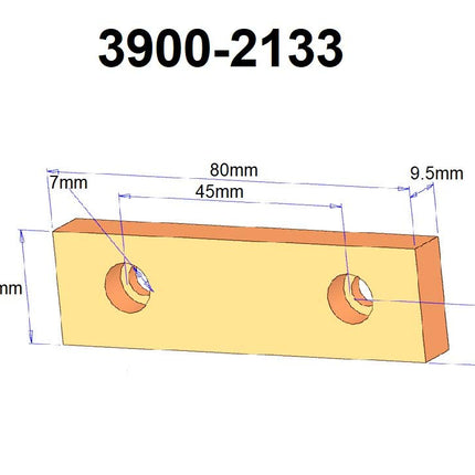 HHIP 3900-2133 Replacement Bolt-On Spare Jaw, for 3" Milling Vises (Pack of 1)