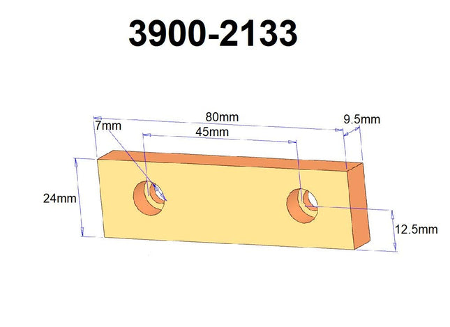 HHIP 3900-2133 Replacement Bolt-On Spare Jaw, for 3" Milling Vises (Pack of 1)