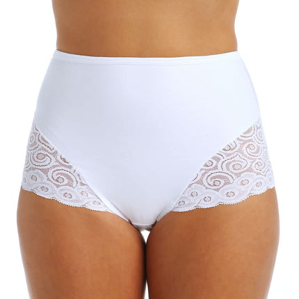 Bali Women’s Firm Control Shapewear Brief with Lace Fajas 2-Pack DFX054, Black/Black, Large