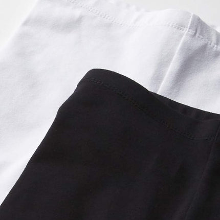 The Children's Place Girls and Toddler Capri Leggings Pants, Black/White 2 Pack, 4T US