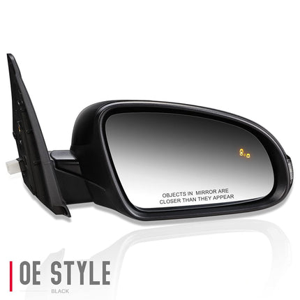 DNA Motoring OEM-MR-HY1321257 Heated Powered Right Passenger Side Door View Mirror W/ Blind Spot Detection & Turn Signal Compatible with 2018-2022 Kona
