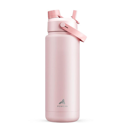 POWCAN 946 ml Insulated Water Bottle, 2-in-1 Straw
