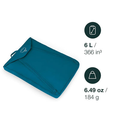 Osprey Ultralight Garment Folder, 6L, Waterfront Blue, O/S