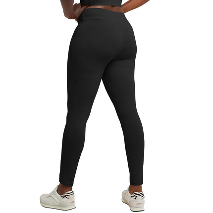Hanes Women's Stretch Jersey Legging, Black, X-Large