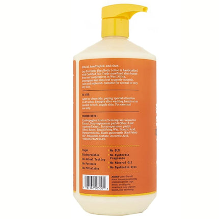 Loción de karité sin perfume Alaffia Everyday Body Care, 946 ml
