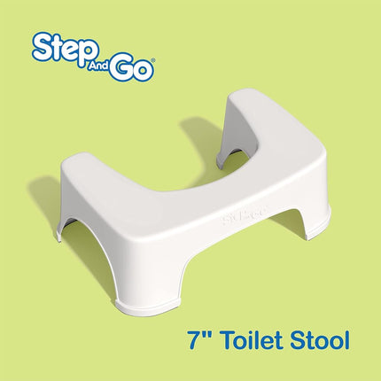 Step and go Toilet Stool 7” New - Proper Toilet Posture for Better and Healthier Results, 2 Pound