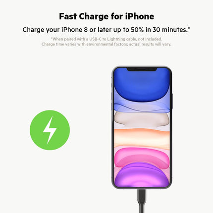 Cargador de coche Belkin USB-C PD 36W (cargador de coche de doble puerto USB-C de 18W con suministro de energía para iPhone de las series 14 y 13, Samsung, Google y más)