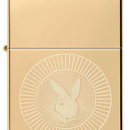 Zippo Playboy Rabbit Head Design High Polish Brass Pocket Lighter