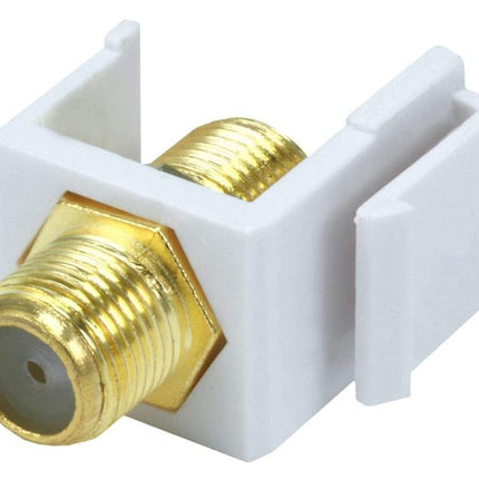 Monoprice Keystone Jack Modular F Type, White (109