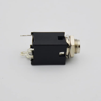 Czyuntuo Audio 1/4" Jack Female 6.35mm TRS Stereo Panel Mount Socket Guitar Input Jack,Patch Cables, Microphone Connector Adapter-No ON/Off Type 10 Pack