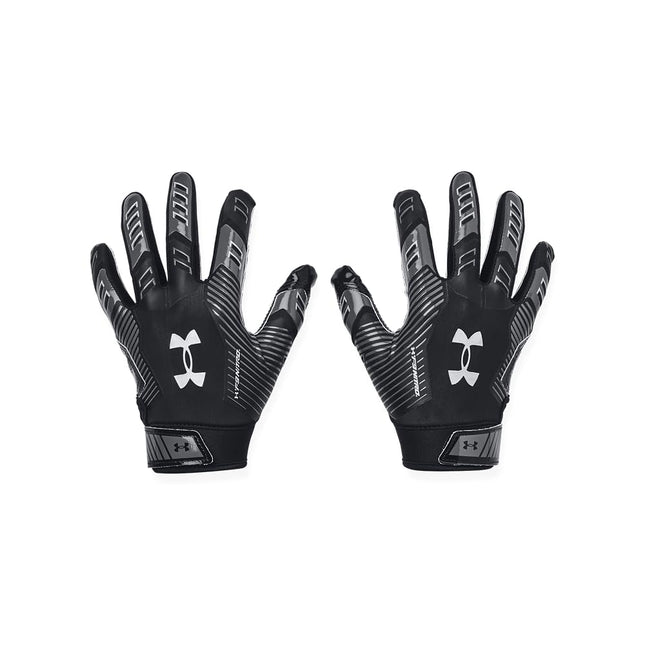 Under Armour Boys F9 Nitro Football Gloves, (001) Black/Castlerock/Metallic Silver, Large