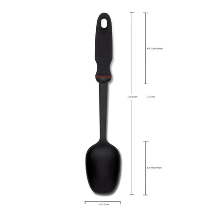 Norpro GRIP-EZ Solid Spoon, Black