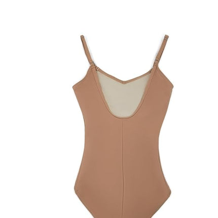 Capezio Women's Camisole Leotard with Adjustable Straps, Light Suntan, XS