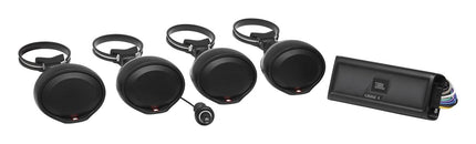 JBL - 4 Channel Plug and Play Bluetooth amp and 4 
