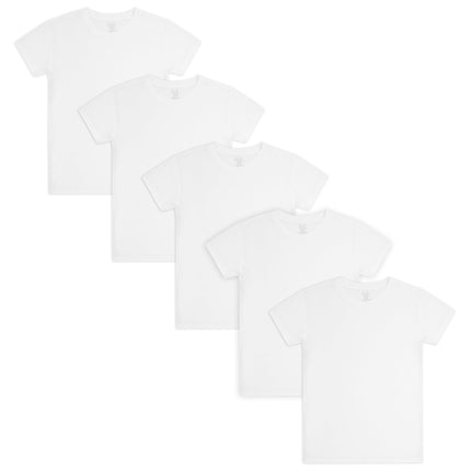 Fruit of the Loom Boys' Cotton White T Shirt, Whit