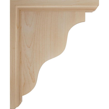 Ekena BKT02X09X11HAMA 2 1/4" W x 9" D x 11" H Hamilton Traditional Bracket, Maple