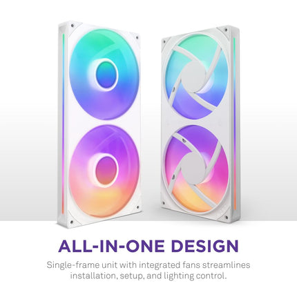 NZXT F280 RGB Core - 280mm Single-Frame RGB Fan Unit - White