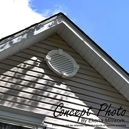 22" H x 22" W x 2.13" D Round Gable Vent with Keystones