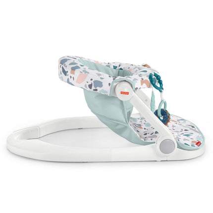 Fisher-Price Portable Baby Chair Sit-Me-Up Floor Seat with Removable Newborn Activity Toys & Pacific Pebble Machine Washable Pad