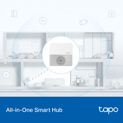 TP-Link Tapo Smart Hub with Built-in Alarm & Chime, Requires 2.4GHz Wi-Fi, Reliable Long-Range Connections w/Tapo Camera, Doorbell and Sensors, Ultra-Low Power Wireless Protocol (Tapo H200)