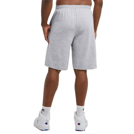 Champion Men's Shorts, Lightweight Lounge, Casual Jersey Knit Men's Shorts, Weekend Shorts (Reg. Or Big & Tall), Oxford Gray C Patch Logo, 4X-Large Big