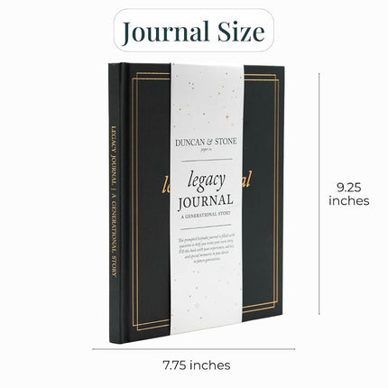 Grandparents Legacy Journal (Charcoal, 85 Pages) by Duncan & Stone - Memory Journal for Grandparents & Parents - Grandma Story Album - Ideal Gift of a Legacy Journal