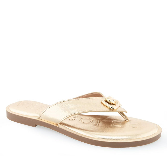 Aerosoles Women's Galen Flip-Flop, Soft Gold Pu, 9.5