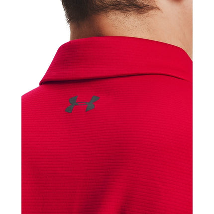 Under Armour Tech Men's Polo Shirt,Red/Graphite,Medium