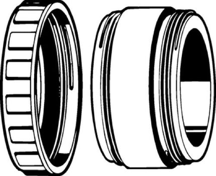 Marinco 110R Sealing Collar with Threaded Ring for 20 and 30 Amp Systems, Black