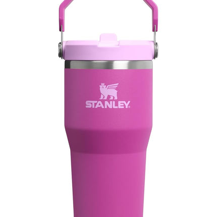 STANLEY IceFlow 2.0 Flip Straw Tumbler with Handle 20 oz | Twist On Lid and Flip Up Straw | Leakproof Water Bottle | Insulated Stainless Steel | BPA-Free | Dark Blossom