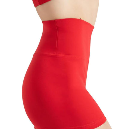 Capezio High Waisted Shorts, Red, Large