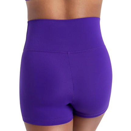 Capezio High Waisted Shorts, Purple, X-Small