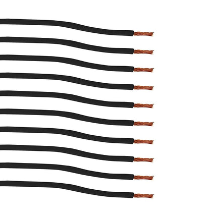 United Pacific 34213P10 Black 6" Single Lead Wire with .180 Bullet Termination & Stripped End, 16G Wires � ONE Set (Pack of Ten)