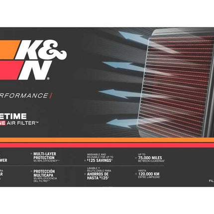 K&N Engine Air Filter: High Performance, Premium, Washable, Panel Filter: 1987-2010 (C8, Jumpy, C5, Xantia, Evasion, AX, BX, Expert, 807, 607, 406), 33-2539