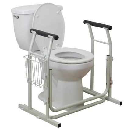 Drive Medical Stand Alone Toilet Safety Rail, White