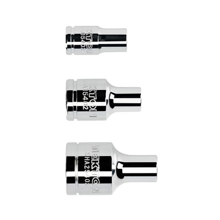 TEKTON 1/4, 3/8, 1/2 Inch Drive Magnetic Hex Bit Holder Set (3-Piece) | SHA99021