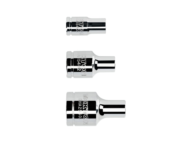 TEKTON 1/4, 3/8, 1/2 Inch Drive Magnetic Hex Bit Holder Set (3-Piece) | SHA99021