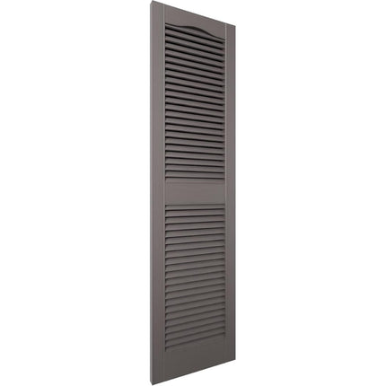Ekena Millwork LL1C12X02400BD 12" W x 24" H Open Shutters with Center Slits Lifetime Vinyl Top with Fastener (Pair) Bordeaux