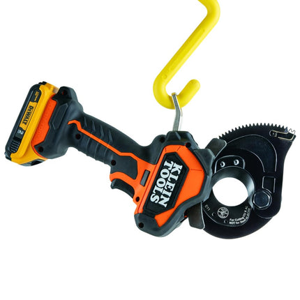 Klein Tools BAT20GD10 Cable Cutter, Gear Cable Cutter Battery Operated Kit with Dewalt 20 Volt 2 Ah Battery for Copper and Aluminum