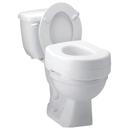 Carex Raised Toilet Seat, Adds 5 Inches of Height to Toilet, 300 Pound Weight Capacity, Slip-Resistant Rubber Pads