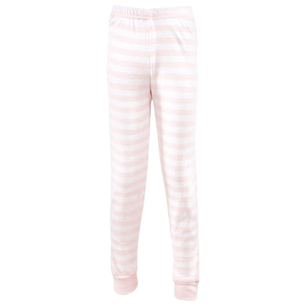 Ensemble de pyjama en coton pour bébé fille Hudson Baby, rayures rose tendre, 8 ans