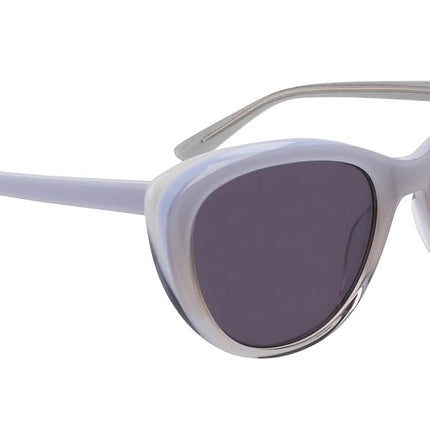 COLE HAAN Women's CH7087 Polarized Cat Eye Sunglasses, Smoke Gradient, 53/20/140, Smoke Gradient, 53/20/140