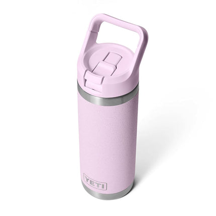 YETI Rambler 18 oz Bottle, Vacuum Insulated, Stainless Steel with Straw Cap, Cherry Blossom