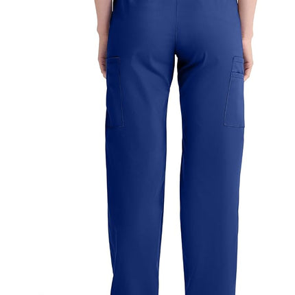 Dickies EDS Signature Women Scrubs Pant Natural Rise Tapered Leg Pull-on 86106, Galaxy Blue, M Petite