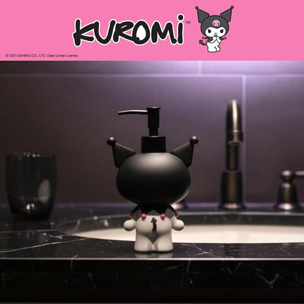 Distributeur de savon et de lotion en résine Sanrio Kuromi, 384 ml (produit sous licence officielle) par Franco Collectibles