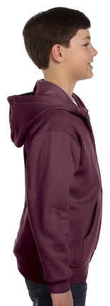 Hanes Boys' Eco Smart Zip Hoodie, Navy, Medium