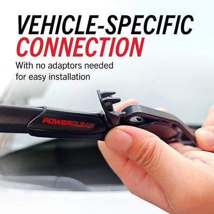 POWERSTOP PowerClear PCK-2221-1 Front 22" + 21" Windshield Wiper Blade Set J-Hook Type For Jeep Grand Cherokee, Toyota Tacoma, Dodge Durango, Nissan Pathfinder, Honda Pilot [Model Specific]
