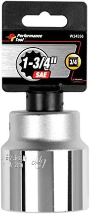 PERFORMANCE TOOL W34556 3/4-Inch Drive 12-Point SAE Standard Socket, 1-3/4-Inch