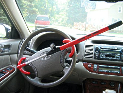 The Club 3100 Twin Hooks Steering Wheel Lock, Black/Gold